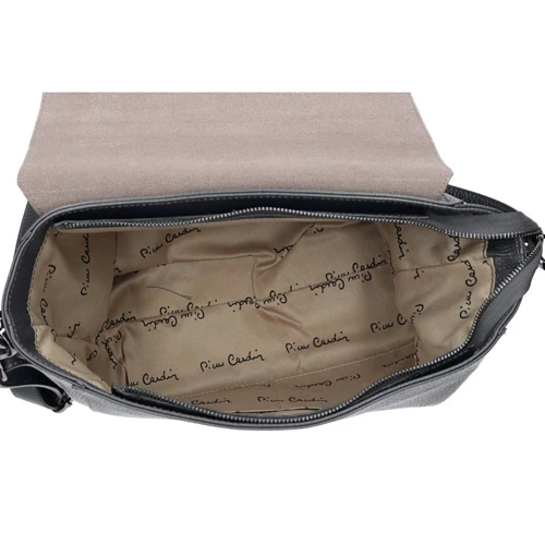 Женская сумка кросс боди Pierre Cardin темно-серая (7790000011375): Фактура Зернистая, Матовая