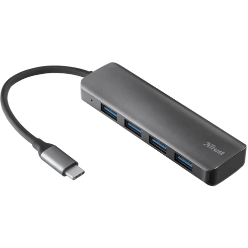 Адаптер Trust Adapter Halyx USB-C to 4xUSB Grey (23328_TRUST)