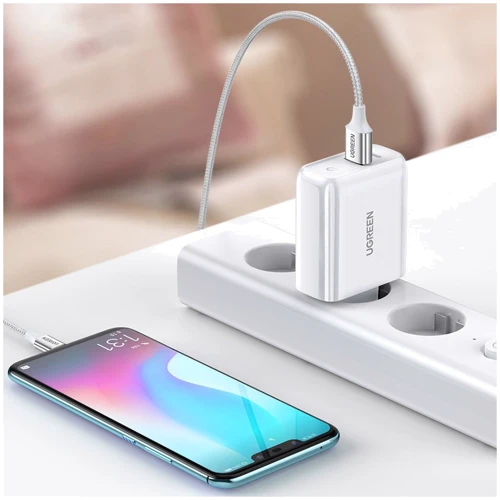 Зарядное устройство Ugreen Wall Charger USB+USB-C CD170 36W White (60468): Количество USB-портов 2