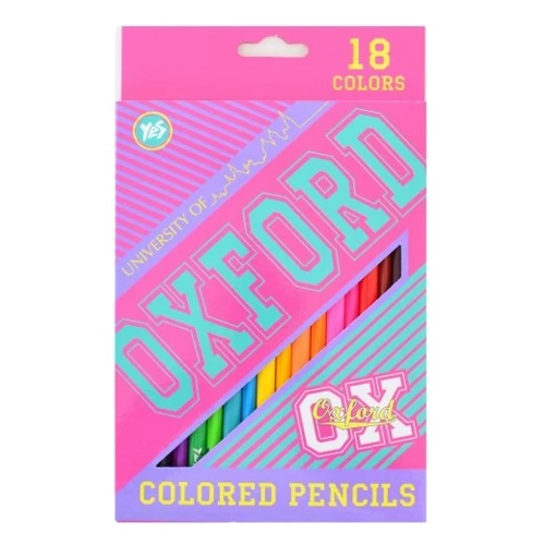 Карандаши Yes 18 цветов Oxford (pink) (290452)