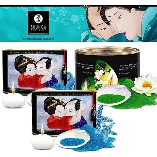 Соль для ванны Shunga Oriental Crystals Bath Salts ORGANIC - Lotus Flower (600 г) соль Мертвого моря