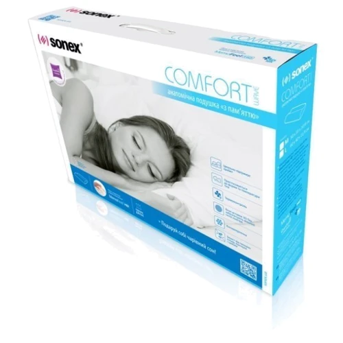 Подушка Sonex Comfort Wave анатомическая 50x33x10 см белая (SO102069): Тип Ортопедическая подушка