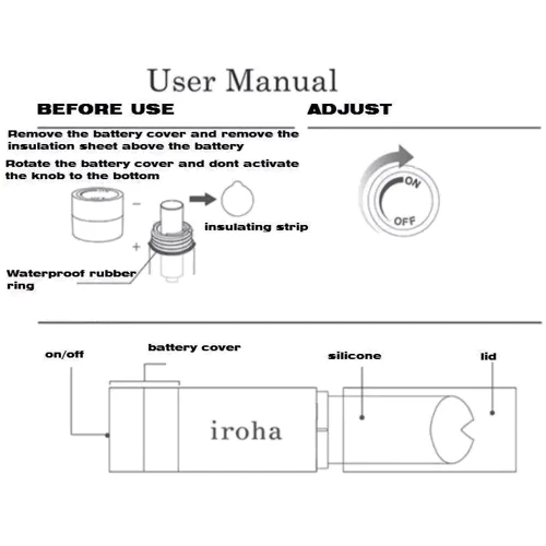 Вибратор-помада IROHA STICK White