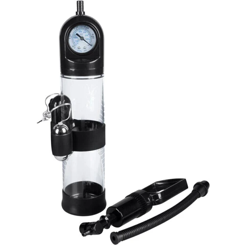 Вакуумная помпа с вибрацией Powerpump MASTER Vibrating - Black&Clear, BS6000034