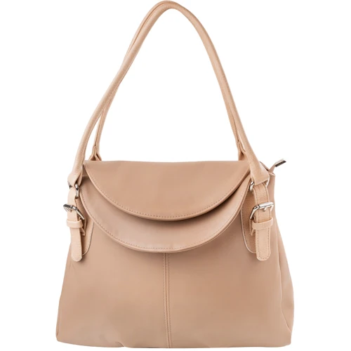 Жіноча сумка-мішок Laskara бежева (LK-10236-beige): Фактура матова, Гладка