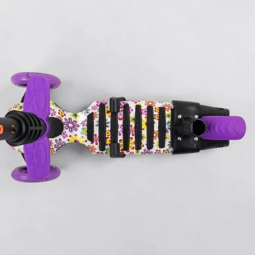 Самокат Best Scooter с защитным бампером фиолетовый (S 4394): Конструкция рамы цельная