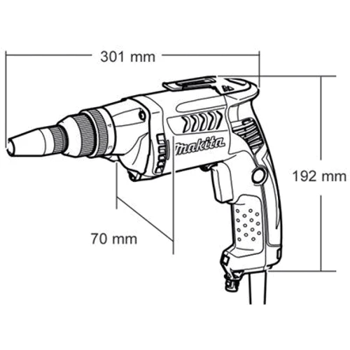 Шуруповерт сетевой Makita FS2700: Тип патрона под биты
