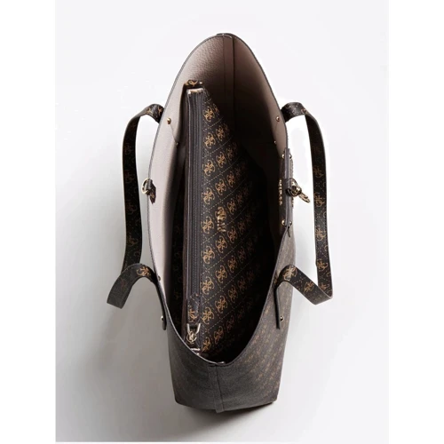 Женская сумка тоут Guess Eco Brenton Tote темно-коричневая (HWESG839023-BNL): Страна производитель Китай