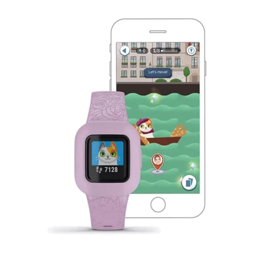 Фитнес-браслет Garmin Vivofit Jr 3 Lilac Floral (010-02441-51): Экран 0.7 (112x112)