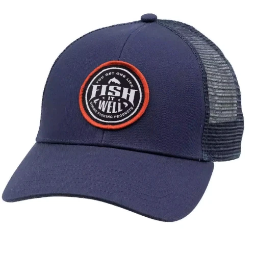 Мужская бейсболка Simms Fish It Well Trucker синяя (13133-418-00)