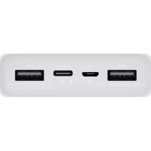 Внешний аккумулятор Xiaomi Mi Power Bank 3 20000mAh Dual USB Fast Charge 18W White (VXN4258CN/PLM18ZM): Особенности Индикатор заряда, быстрая зарядка