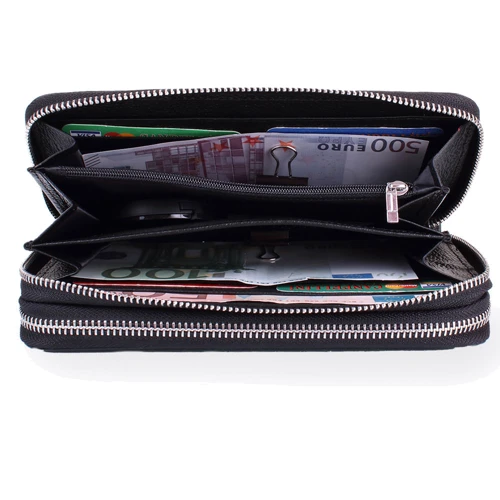 Чоловічий гаманець ST Leather Accessories чорний (NST127-black): Матеріал Натуральна шкіра
