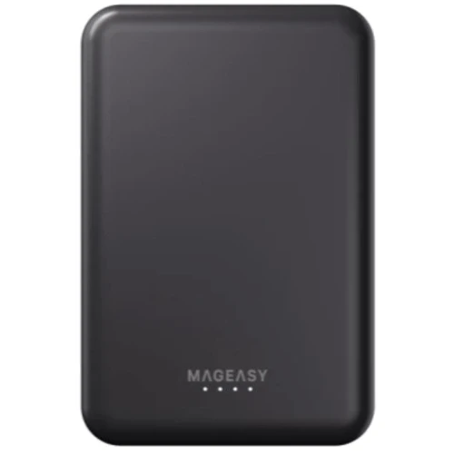 Внешний аккумулятор Switcheasy Power Bank 5000mAh Portal 2-in-1 MagSafe with Charging Stand (MCG2IP072BK22): Встроенный кабель нет
