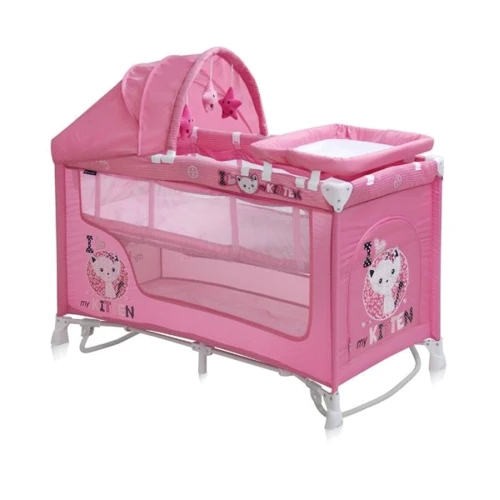 Манеж Bertoni NANNY 2L + ROCKER (pink kitten): Тип ліжечко-манеж