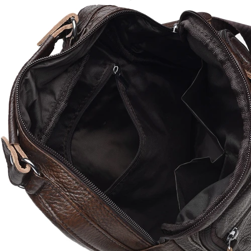 Мужская сумка планшет Borsa Leather коричневая (K15112-brown): Материал Натуральная кожа