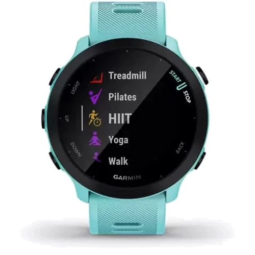 Смарт-часы Garmin Forerunner 55 Aqua (010-02562-12): Материал корпуса пластик