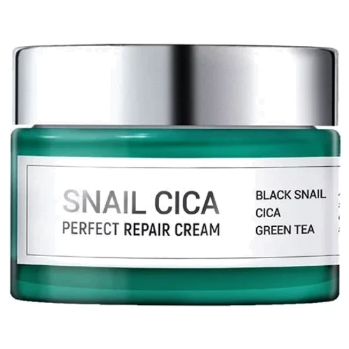 Esthetic House Snail Cica Perfect Repair Cream Крем для лица восстанавливающий с муцином улитки, центеллой и зеленым чаем 50 ml