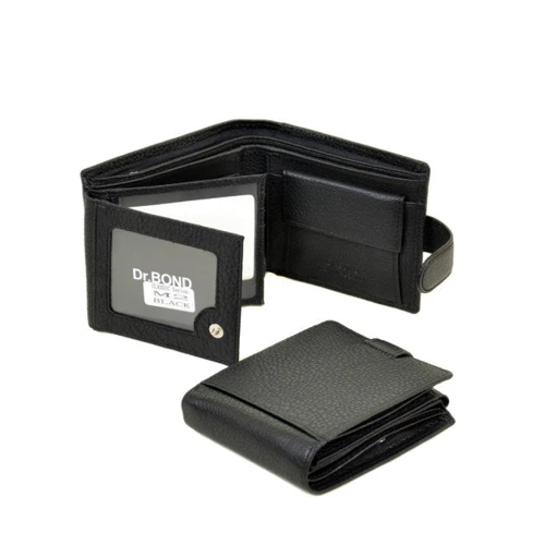 Мужское портмоне Dr. Bond черное (RFID M2-1 black): Страна производитель Китай
