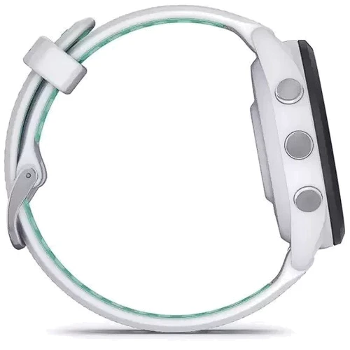 Смарт-часы Garmin Forerunner 265S Black Bezel with Whitestone Case and Whitestone/Neo Tropic Silicone Band (010-02810-14): Особенности Компас, С большой автономностью, Водонепроницаемые