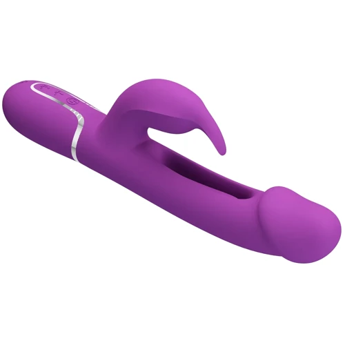 Вибратор с стимулятором клитора LYBAILE Pretty Love Kampas Rabbit 3 in 1 Purple (BW-500025-3)