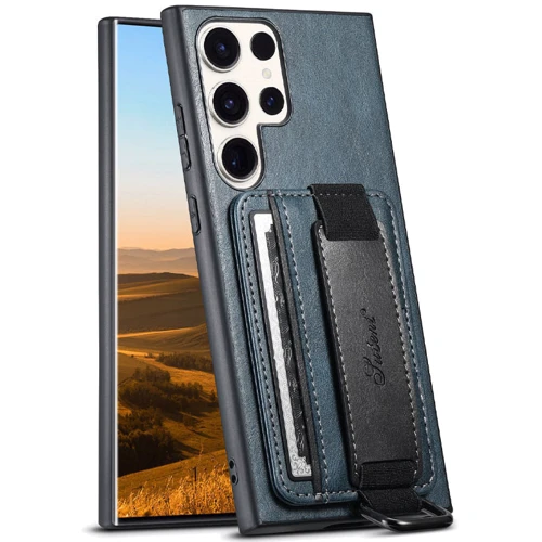 Чехол для телефонов Epik Leather Case Wallet and Straps Blue for Samsung S928 Galaxy S24 Ultra: Тип накладка на заднюю часть