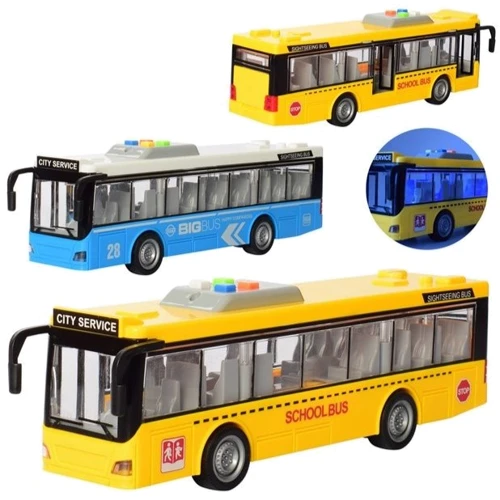Автобус Автопром 1:16 2 цвета со световыми и звуковыми эффектами (7948AB)