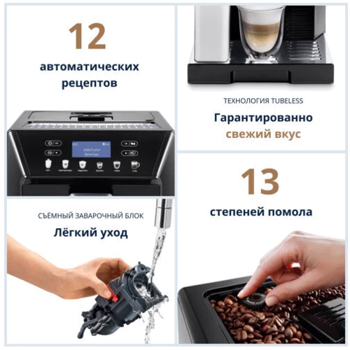 Кофеварка DELONGHI Eletta Cappuccino EVO ECAM 46.860.B: Габариты, см 26х36.1х46.9