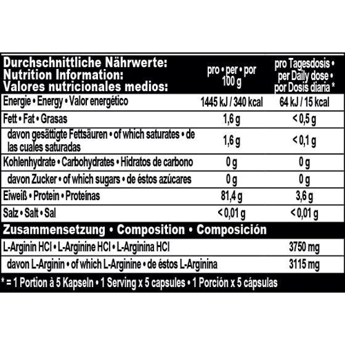 Амінокислота для спорту IronMaxx Arginin Simplex -800 130 Capsules: Смак Без смаку