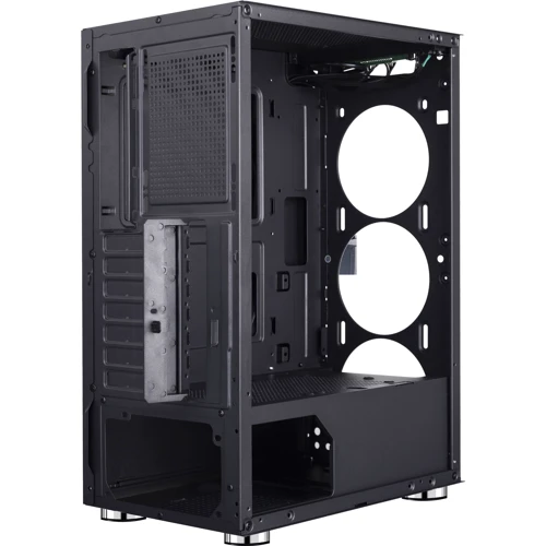 Корпус Frime Nucleus Black (Nucleus-U3-GLS-4DTRMLT16.6WP): Типоразмер Midi-Tower