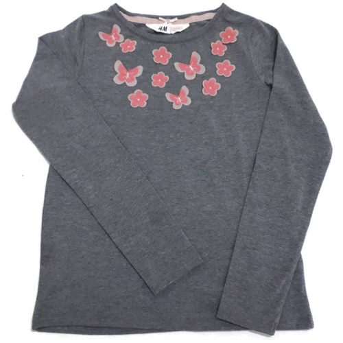Лонгслив H&M 134-140 см серый