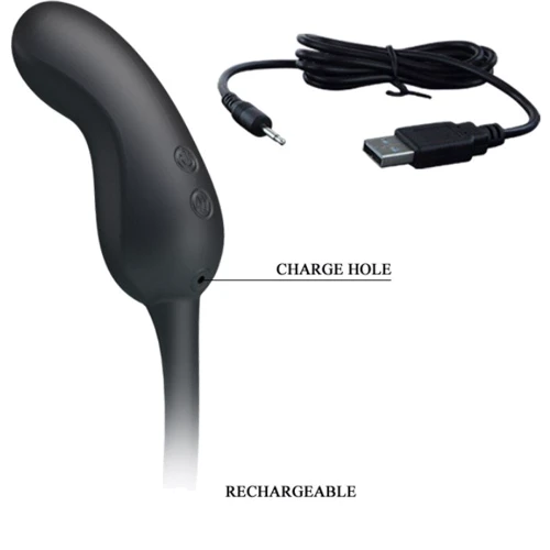 Насадка на член со стимулятором простаты LYBAILE Pretty Love Hercules Penis Sheath Black