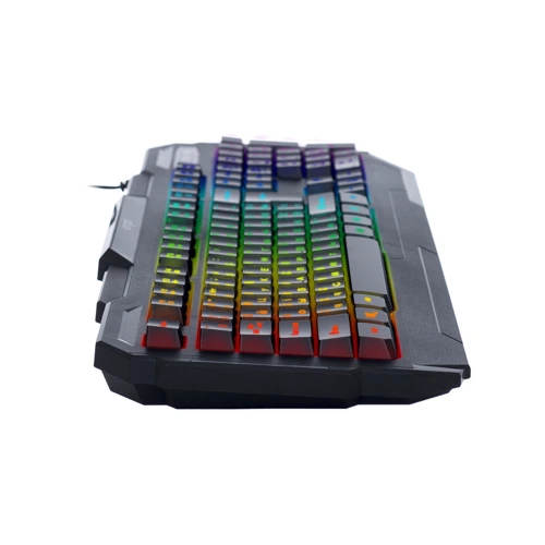 Клавиатура ERGO KB-680 ENG/RUS/UKR Black: Количество клавиш 104 + 7