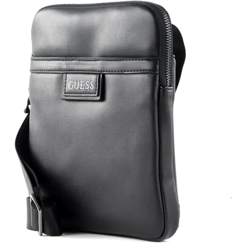 Мужская сумка планшет Guess Scala Crossbody Flat черная (HMSCLAP1123-BLA): Фактура Матовая, Гладкая