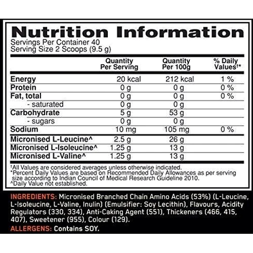 Аминокислота для спорта Optimum Nutrition BCAA 5000 Powder 380 g /40 servings/ Fruit Punch: Тип BCAA