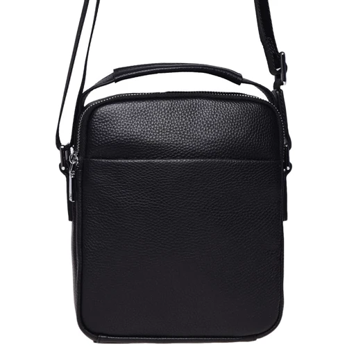 Чоловіча сумка через плече Ricco Grande чорна (K16406a-black): Фактура Зерниста, матова