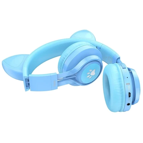 Навушники Hoco W39 Cute Cat Ear Blue: Тип конструкції накладні