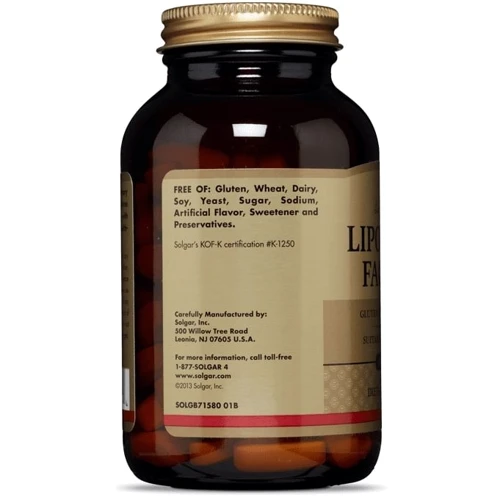 Solgar Lipotropic Factors 100 tabs: Форма выпуска Таблетки