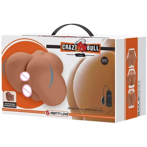 Мастурбатор вагина-анус с вибрацией LYBAILE Crazy Bull Luna Latinos soft skin (BM-009244Z-1)
