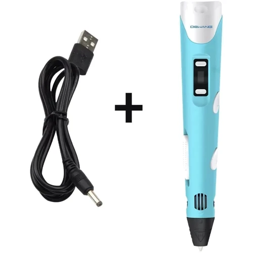 Ручка 3D Dewang D_V2_ blue, блакитна, високотемпературна