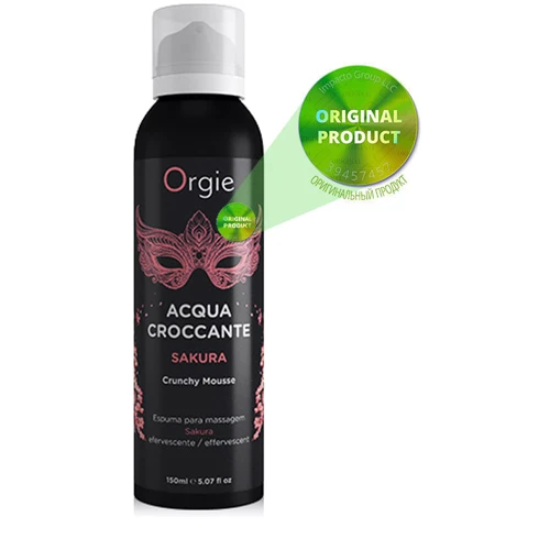 Масажна пінка Orgie – Acqua Croccante Sakura (150 мл), ефект бульбашок, що лопаються