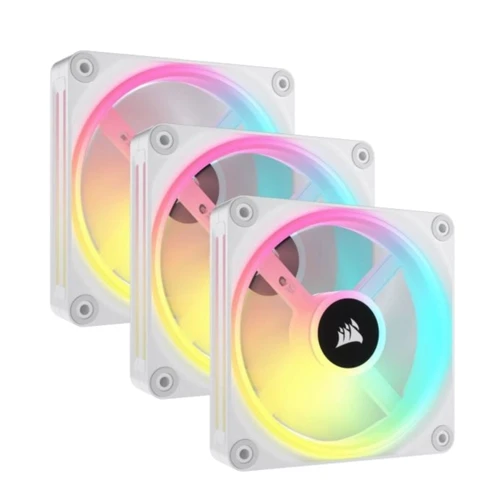 Кулер Corsair iCUE Link QX120 RGB PWM PC Fans Starter Kit with iCUE Link System Hub White (CO-9051006-WW)