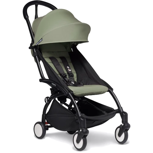 Шасі чорне Babyzen YOYO² з люлькою Bassinet (без дощовика) Olive/Оливковий (BZ10109-02/595411/595511): Ширина шасі 44 см
