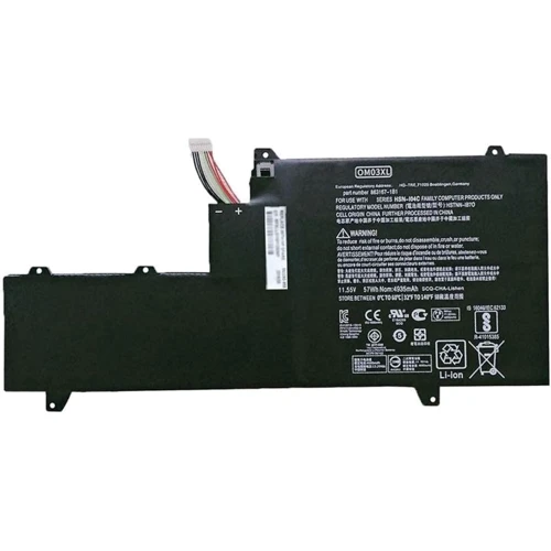 Батарея для ноутбука HP OM03XL EliteBook 1030 G2 Type B 11.55V Black 4935mAh OEM (77502)