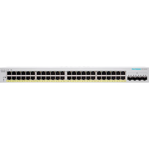 Сетевой коммутатор Cisco CBS220-48P-4G-EU: Порты только Gigabit Ethernet (10/100/1000)