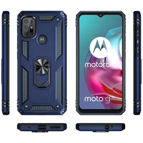 Аксессуар для смартфона BeCover Military Blue for Motorola Moto G10 / G20 / G30 / G10 Power (707106): Материал TPU (термополиуретан) и пластик