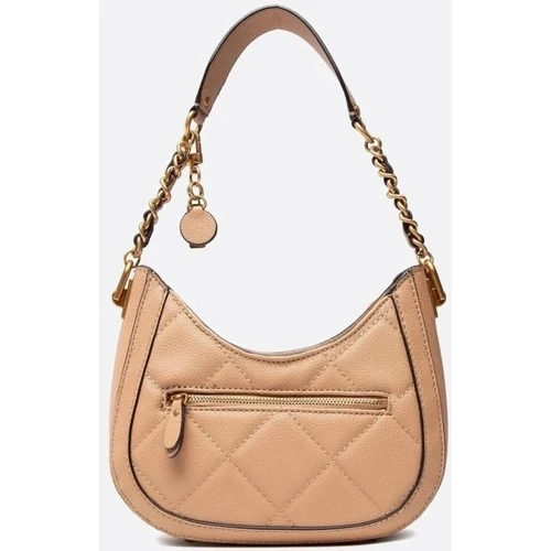 Женская сумка хобо GUESS ABEY SMALL HOBO темно-бежевая (HWQB8558010-BEI): Пол Женский