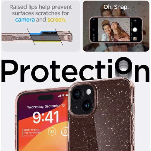 Чохол для iPhone Spigen Liquid Crystal Glitter Rose Quartz (ACS06789) для iPhone 15: Тип аксесуара чохол