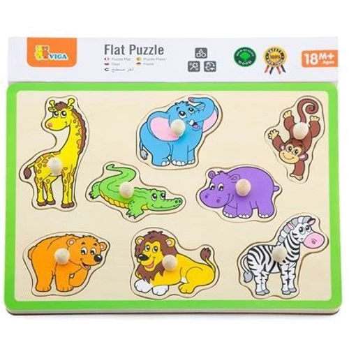 Деревянная рамка-вкладыш Viga Toys Зверята (50019)