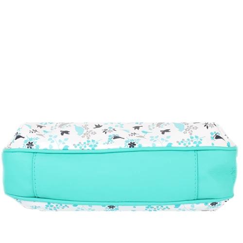 Женская сумка через плечо Laskara бирюзовая (LK-20286-turquoise): Фактура Матовая, Гладкая