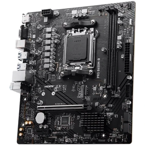 MSI PRO B650M-B: Роз'єми на платі USB 3.2 Gen 1, USB 2.0, PCI Express x1, SATA 3.0, M.2